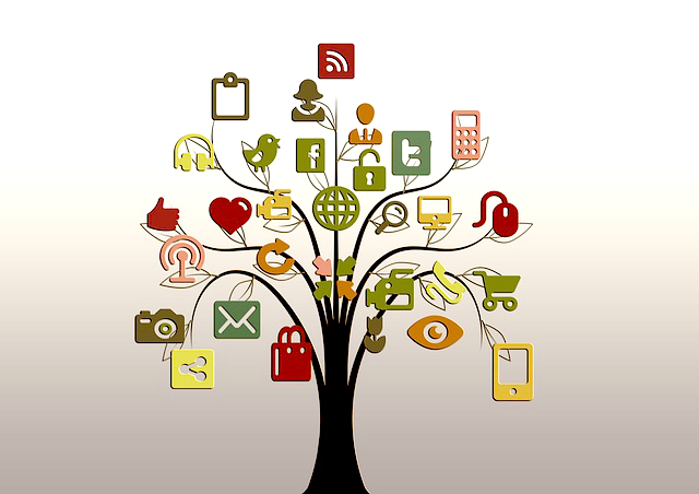 социальные медиа-дерево