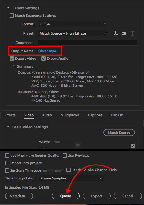 Adobe Premiere Export - вырезать видео Adobe Premiere