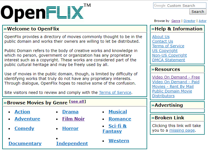Лучшие общедоступные сайты для фильмов - OpenFlix