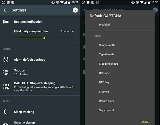 Sleep-As-Android-NFC-Captcha-Скриншот