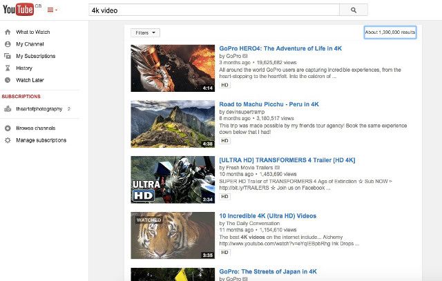 YouTube-поиск-4К-видео