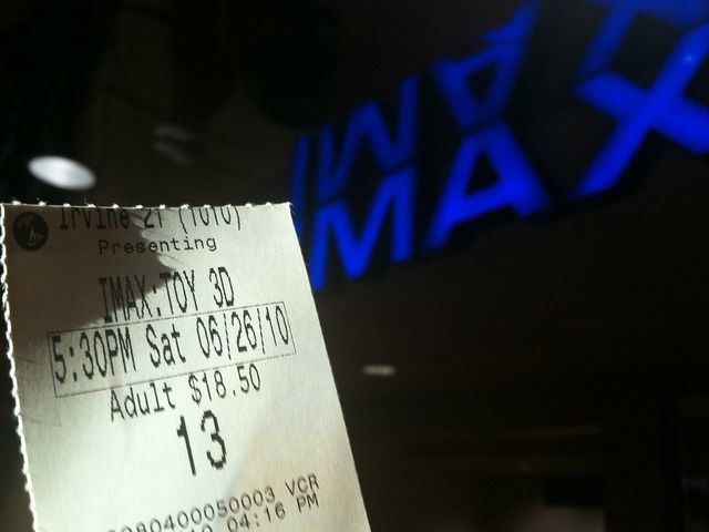 IMAX-3d-билет окурок