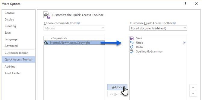 Простой способ вставки специальных символов в Microsoft Word Настройка кнопки быстрого доступа