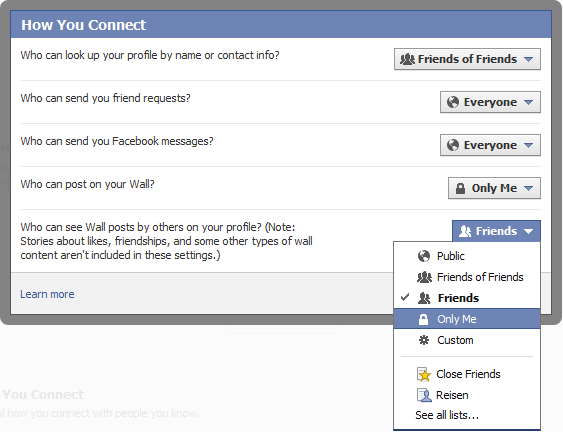 вопросы конфиденциальности Facebook