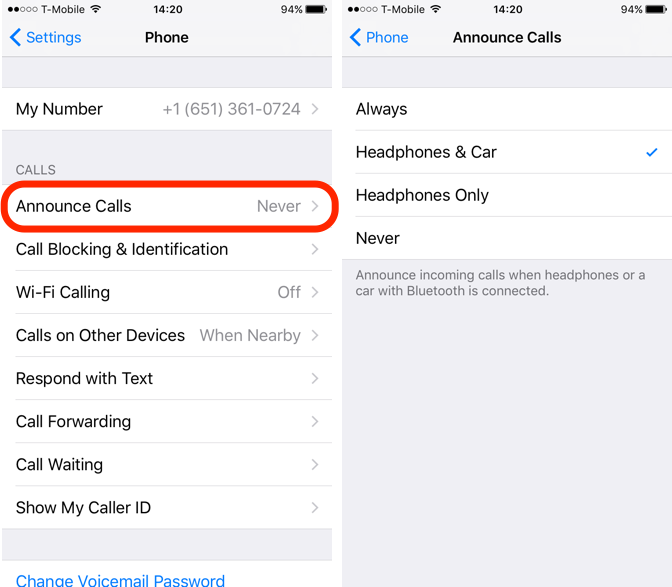 iOS 10 анонсирует звонки