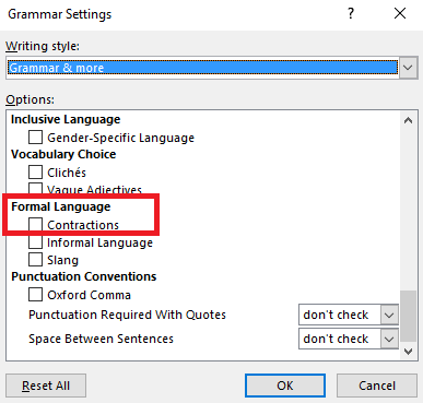 Как остановить Microsoft Word, подчеркивая правильные слова как ошибки слово формальный язык