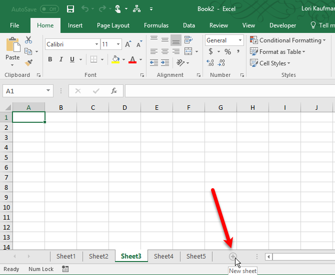 добавить лист Excel