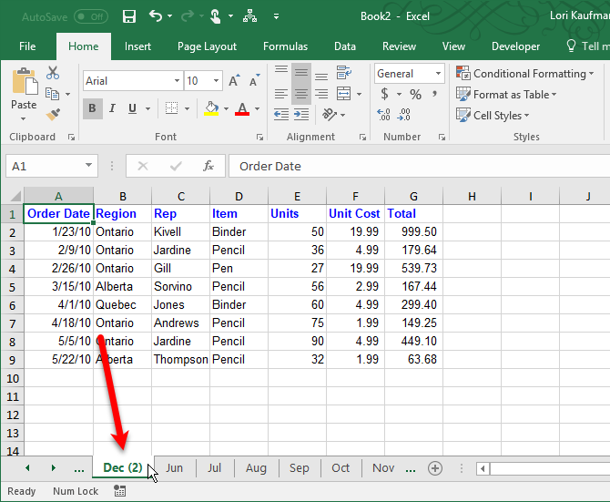 скопировать вкладку листа Excel