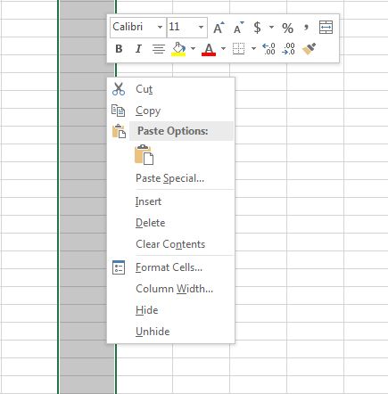 Как вручную установить ширину столбца и высоту строки в Excel ColumnWidth