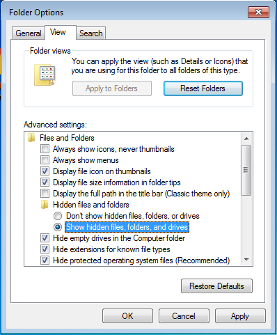 Простой способ показать скрытые файлы и папки в Windows 10, 8.1 и 7 Windows 7 Показать скрытые папки