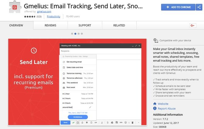 Gmelius Расширение Gmail