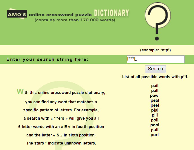 13 уникальных онлайн-словарей для каждой ситуации AmosCrosswordDictionary web