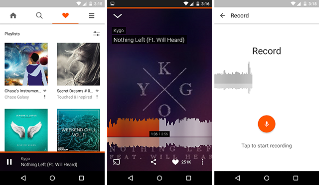 лучший Android-потоковое приложение-SoundCloud