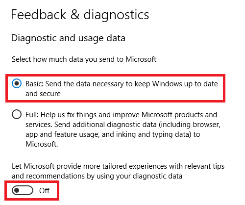 Windows 10 с обратной связью телеметрии