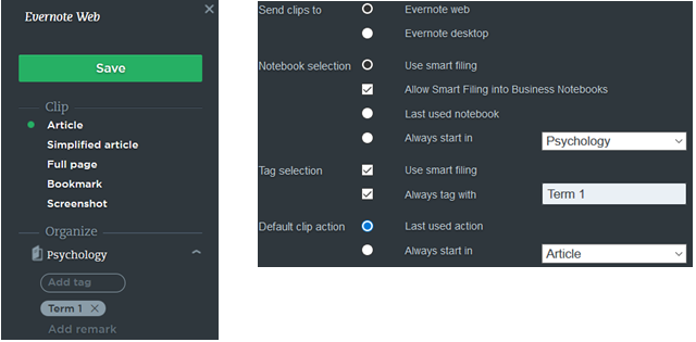 EvernoteFirefoxExtensionAndSettings
