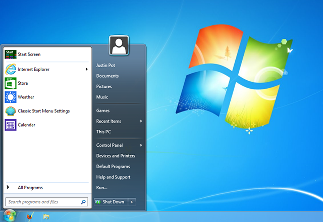 Сделать Windows 8 похожей на Windows 7