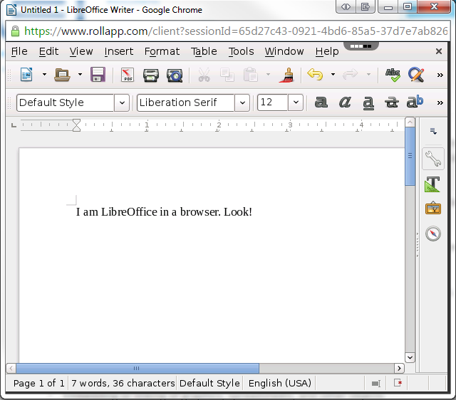 RollApp LibreOffice