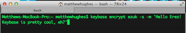 keybase зашифровать
