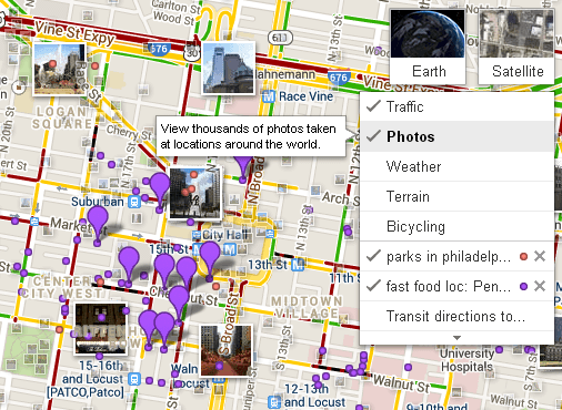 Google-карта-инфо-слои