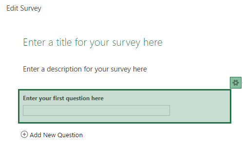 Excel Survey Design