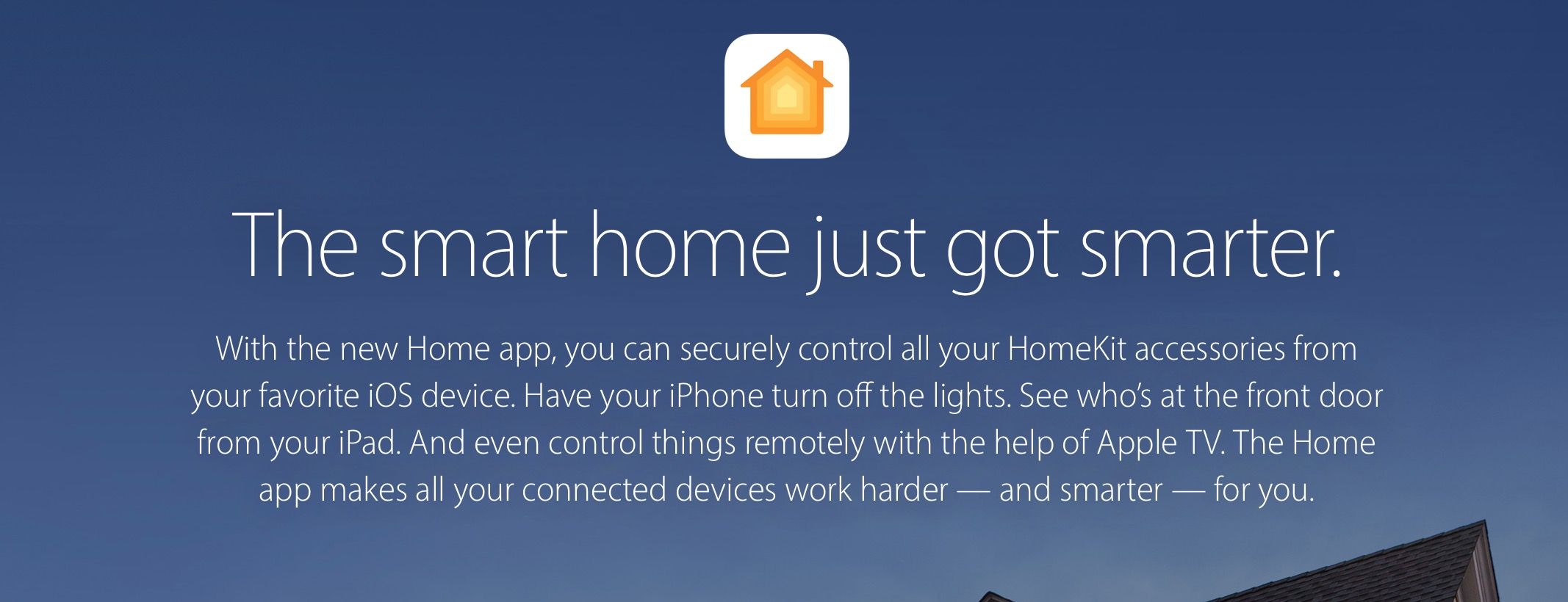 Промо-страница Apple HomeKit