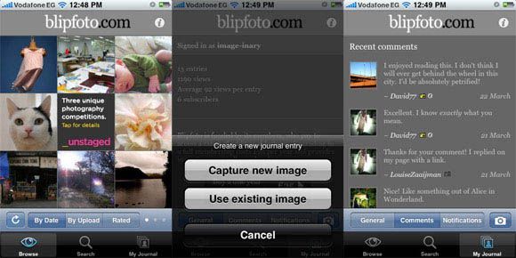 Топ 4 фото-сайтов, чтобы поделиться одной фотографией каждый день Blip iPhone