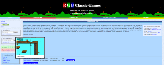 4 сайта, где можно бесплатно скачать старые компьютерные игры. Классические игры RGB Keen Dreams
