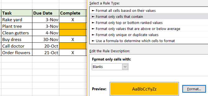 Условное форматирование Excel - домашние задачи