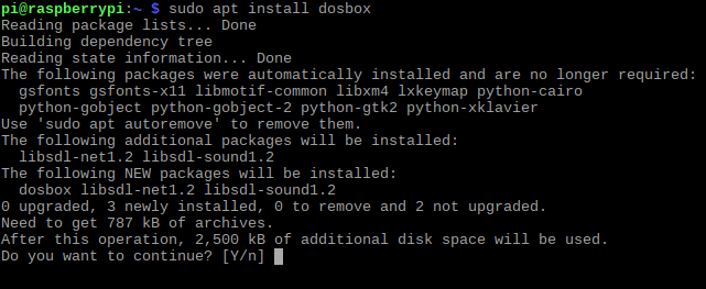 Установите DOSBox на Raspberry Pi
