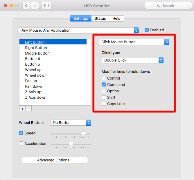 Как использовать стороннюю мышь на вашем Mac Mac Mouse USB Overdrive 2