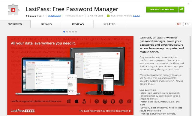 LastPass-свободный пароль менеджер хром
