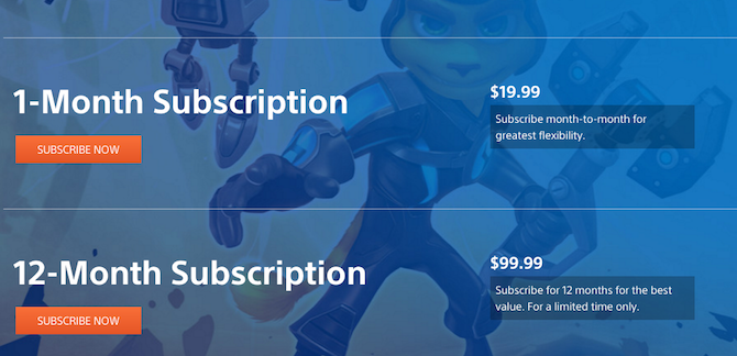 PlayStation Now Цены на подписку