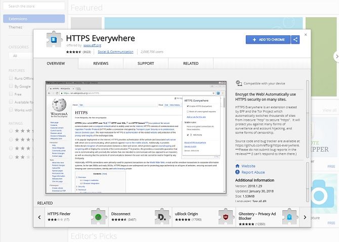 расширения безопасности Chrome - везде HTTPS