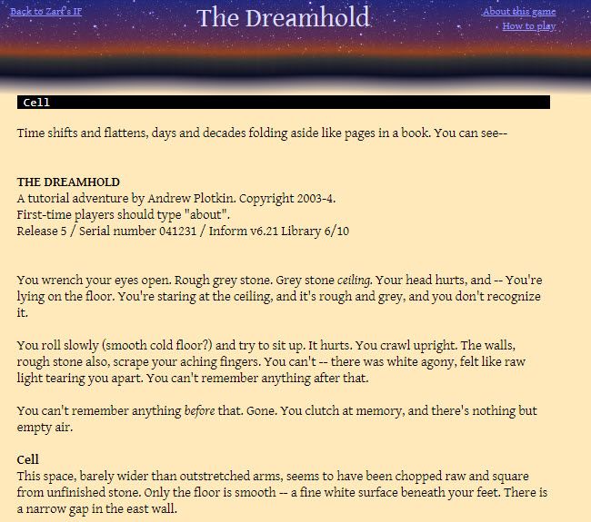 Текстовые игры - Dreamhold
