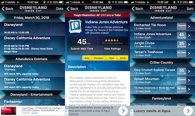 Disneyland Inside Out App