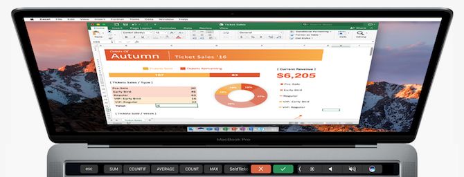Microsoft Office Excel MacBook Pro сенсорная панель