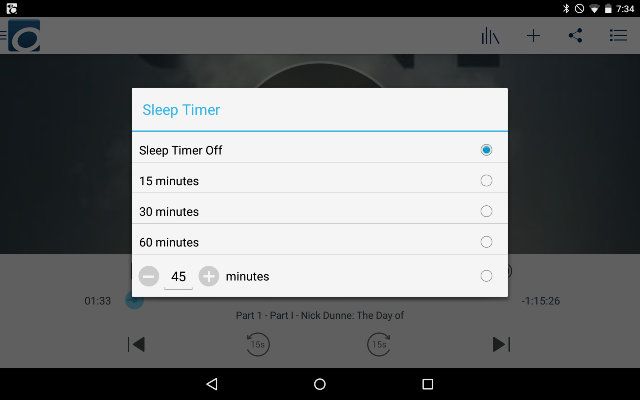 OverDriveAndroid-Аудиокнига-Sleep-таймер