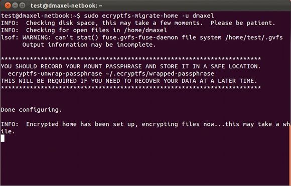 шифровать папки Ubuntu