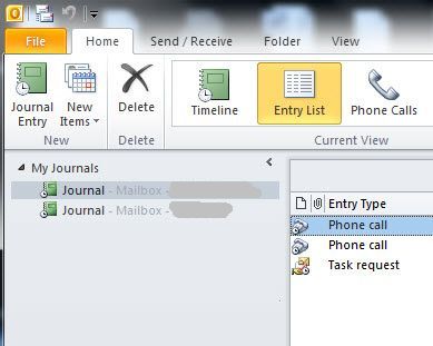 Отслеживайте электронную почту, телефонные звонки и задачи с помощью Outlook Journal journal2