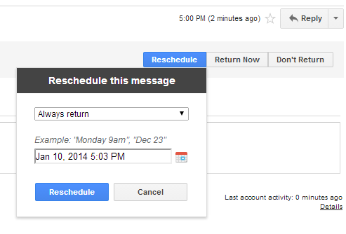 Расписание ваших сообщений в Gmail с бумерангом