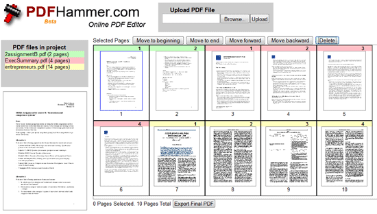 PDF Hammer - объединяйте и редактируйте PDF файлы онлайн