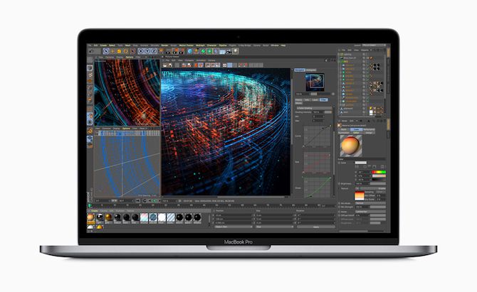 MacBook Pro 2018 работает с графическим приложением