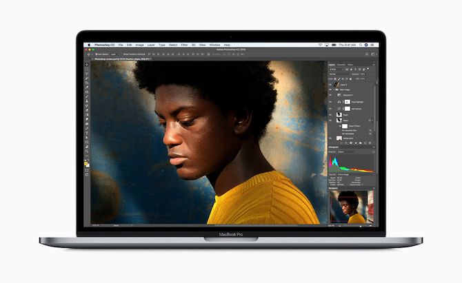 2018 MacBook Pro работает приложение для редактирования фотографий