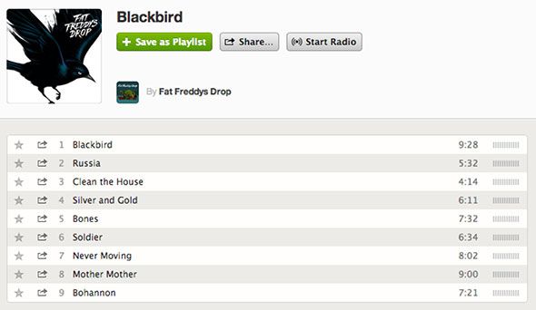 Spotify против Rdio: Полное сравнение spotify ffd blackbird