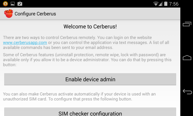 Cerberus-для-андроид-конфигурации