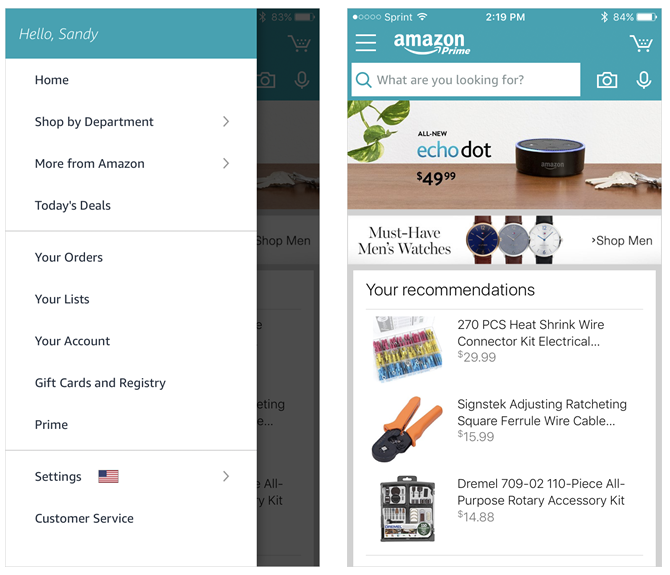 Amazon приложение для покупок iphone