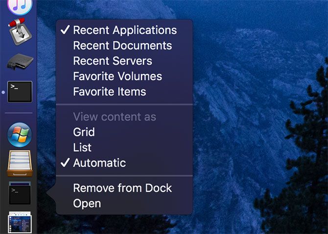Недавние документы Mac Shortcut