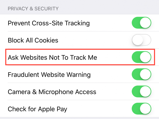 Как отключить отслеживание рекламы в Safari на iOS 11 Safari iOS11 e1512086679405