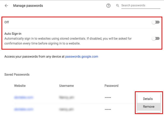 Осторожно: прекратите использование автозаполнения в настройках автозаполнения Chrome Manager Password