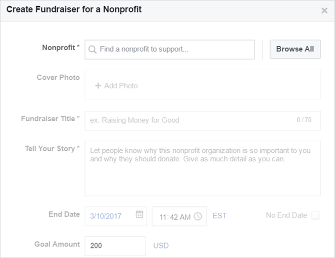 Потрясающие возможности Facebook, о которых вы никогда не думали, что нажимаете FacebookCreateFundraiser web